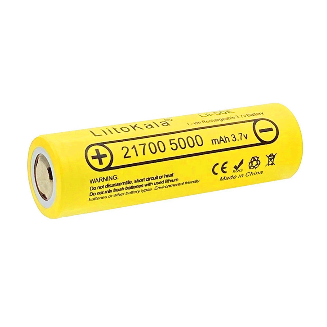 2 stuks Lii-50E 3.7V 21700 5000mAh batterij 5C hoge capaciteit ontlaadbatterij
