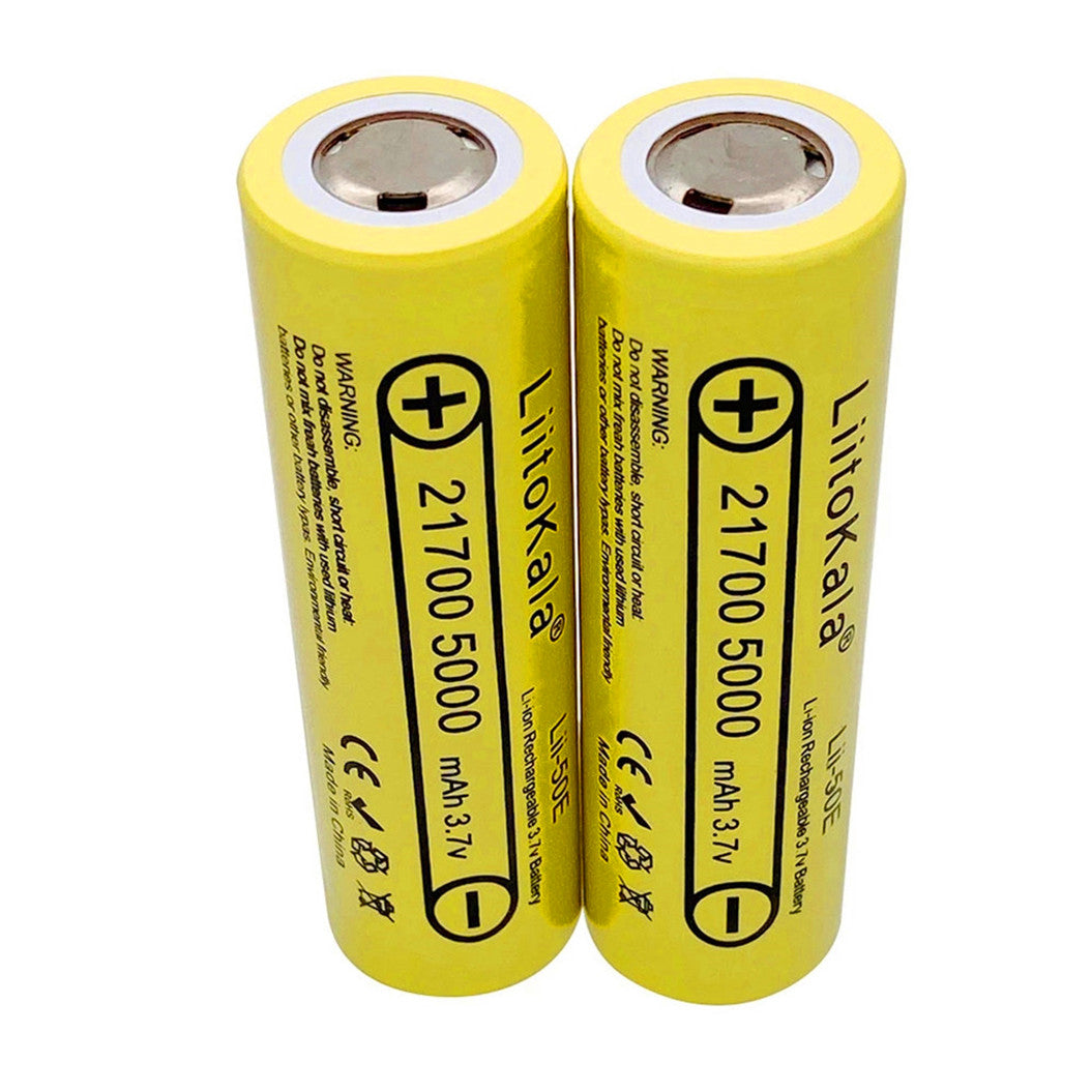 2 stuks Lii-50E 3.7V 21700 5000mAh batterij 5C hoge capaciteit ontlaadbatterij