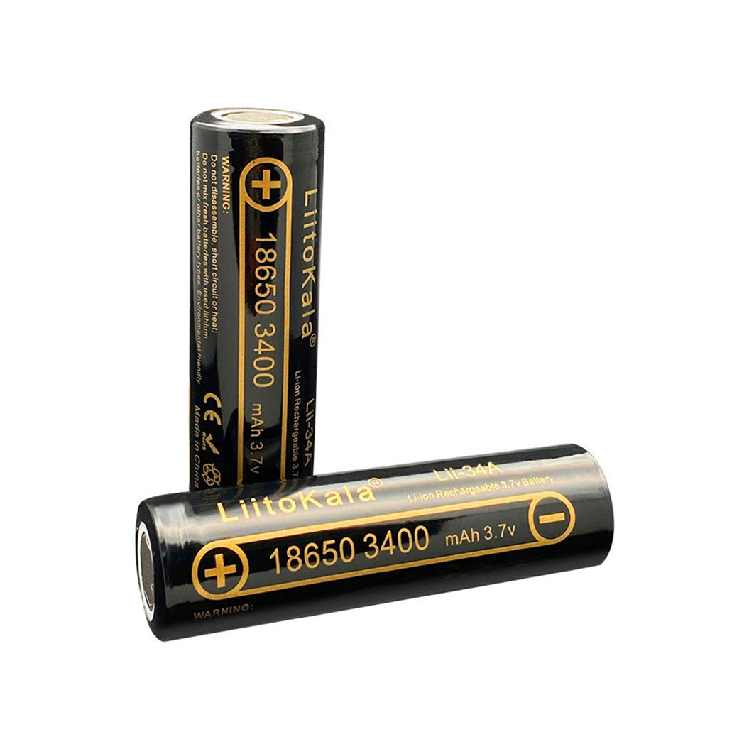 2個セット 100%オリジナル 高品質 18650バッテリー 3.7V 3400mAh(懐中電灯用)