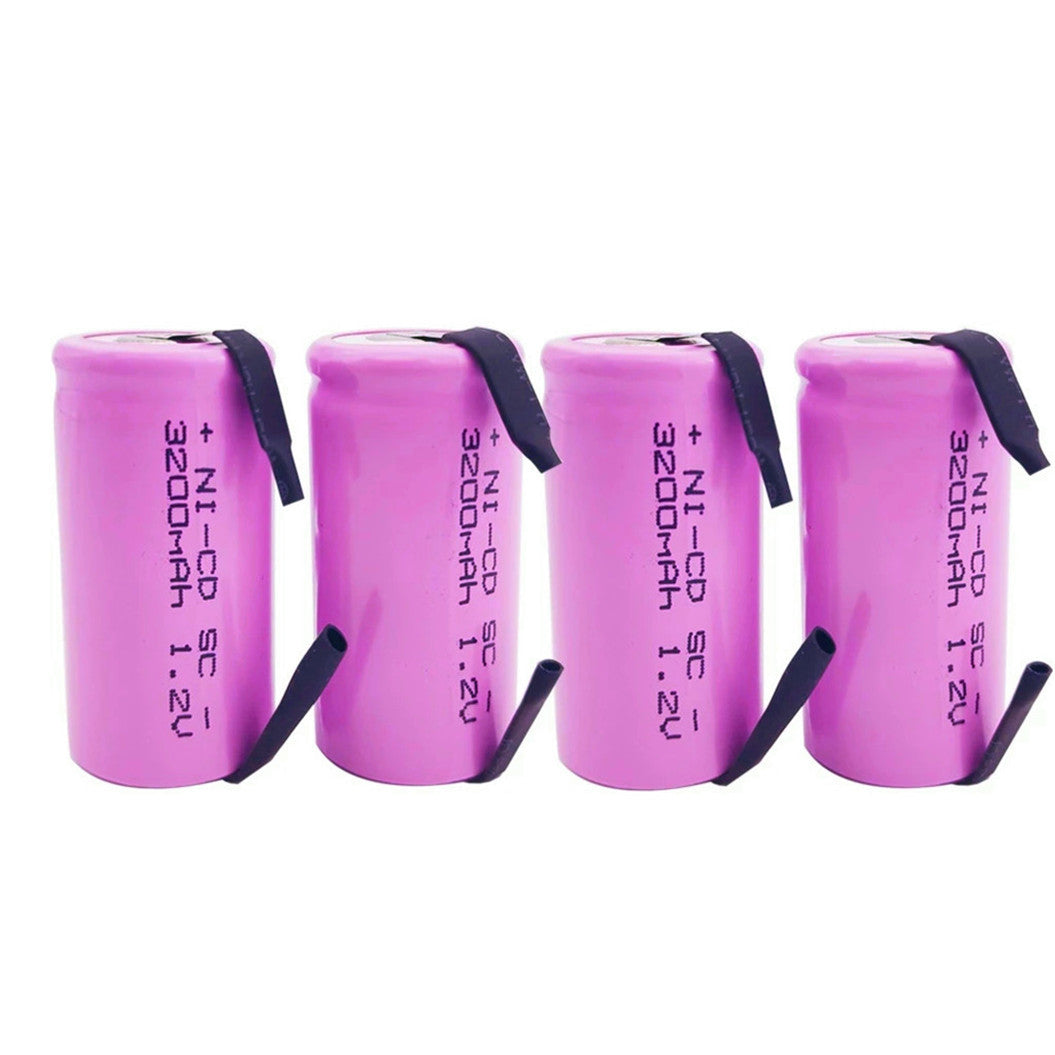 20PCS SC 3200mAh 1.2 V battery 4 / 5SC Sub C Ni-cd battery, with drill screwdriver welding piece