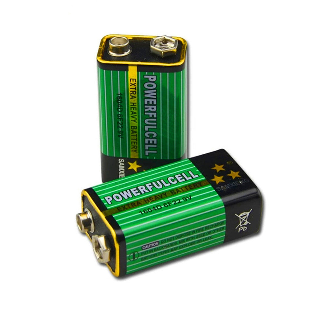 Batería de 9 V 6F22 1604D 6LR61, 100 % original, de zinc-carbono y alta calidad para micrófono de alarma inalámbrico, 6 unidades