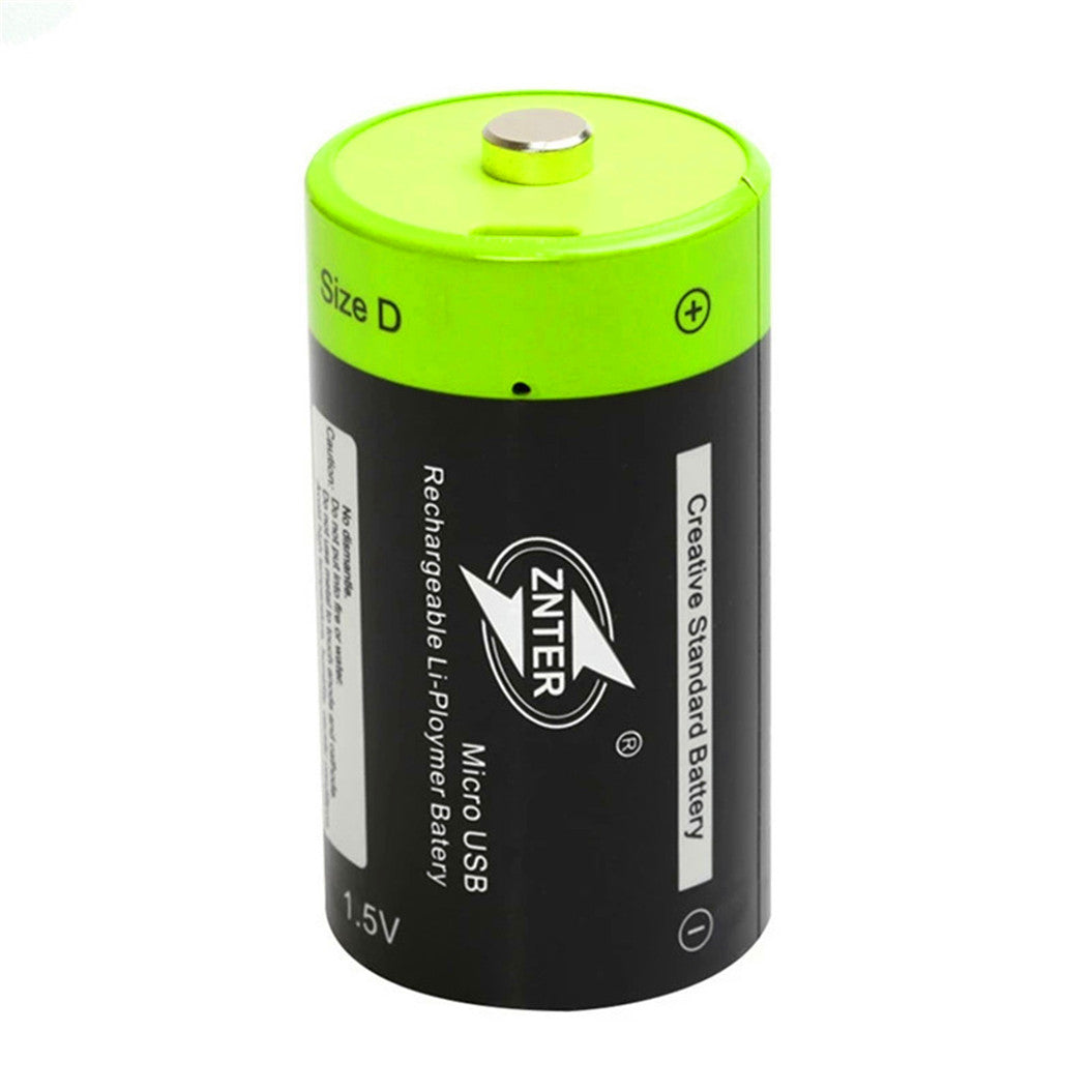 D 사이즈 1.5V 4000mAh 마이크로 USB 리튬 배터리 Pilha 다기능 리튬 폴리머