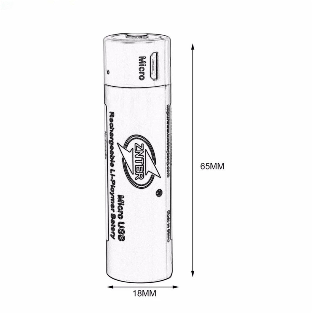 2 pieces 18650 3.7V 1500 mAh micro-USB rechargeable lithium polymer batteries for remote control transmitter parts