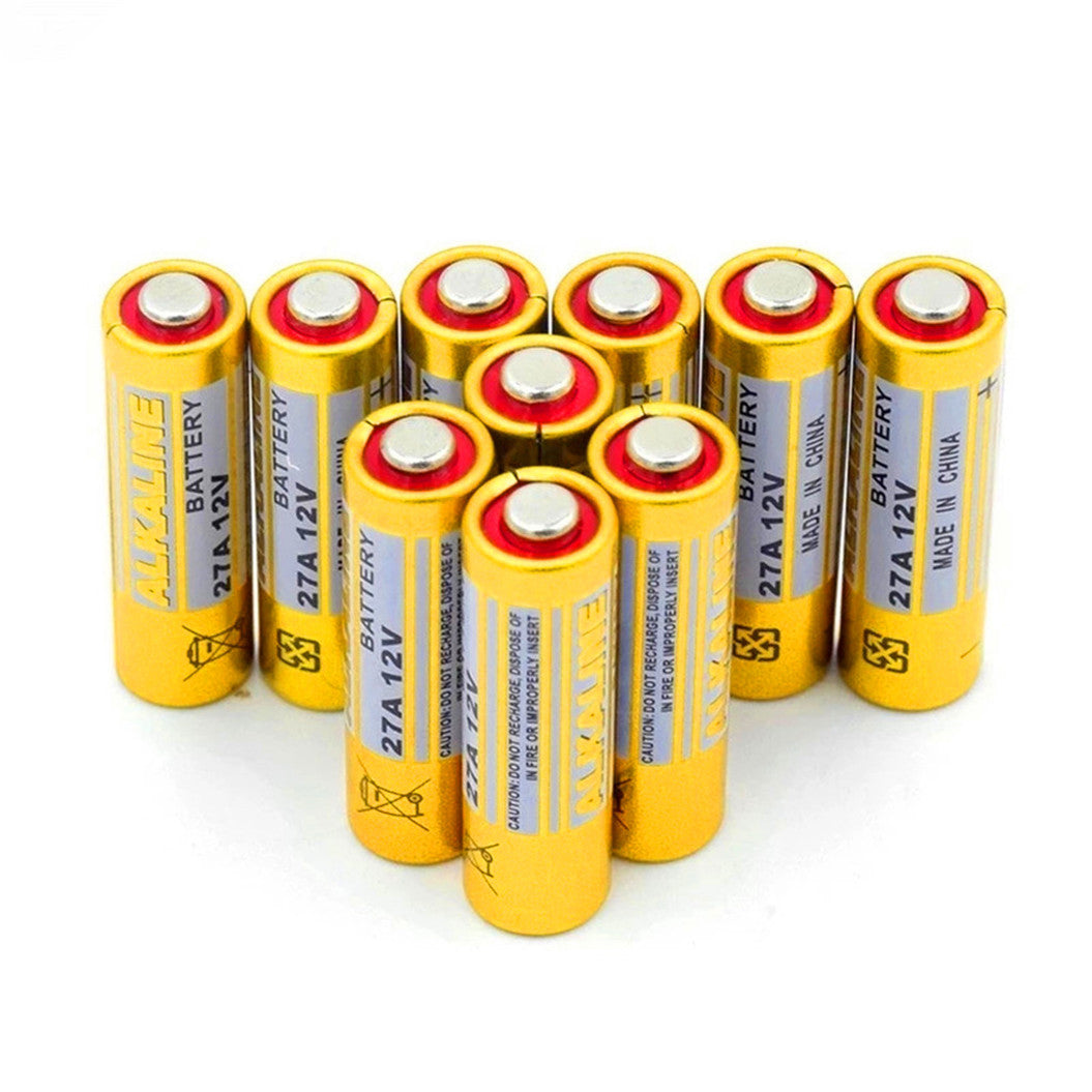 10 stuks 27A 12V primaire droge alkalinebatterij 27AE 27MN A27 voor deurbel, Walkman, afstandsbediening