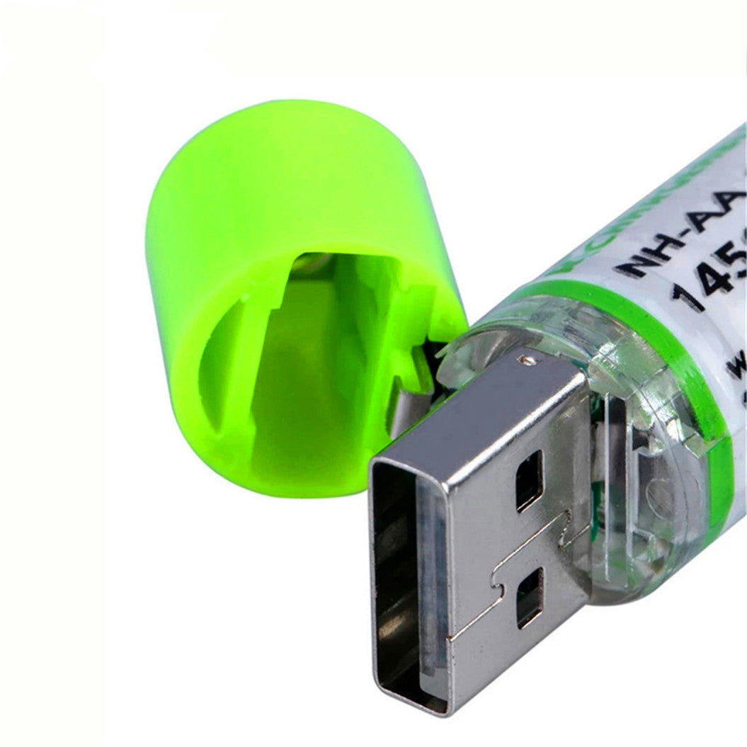 6 Peças de Bateria Recarregável Ni-Mh 1.2V 1450mAh AA com Carregamento USB para Depilador, Controle Remoto e Outros Dispositivos