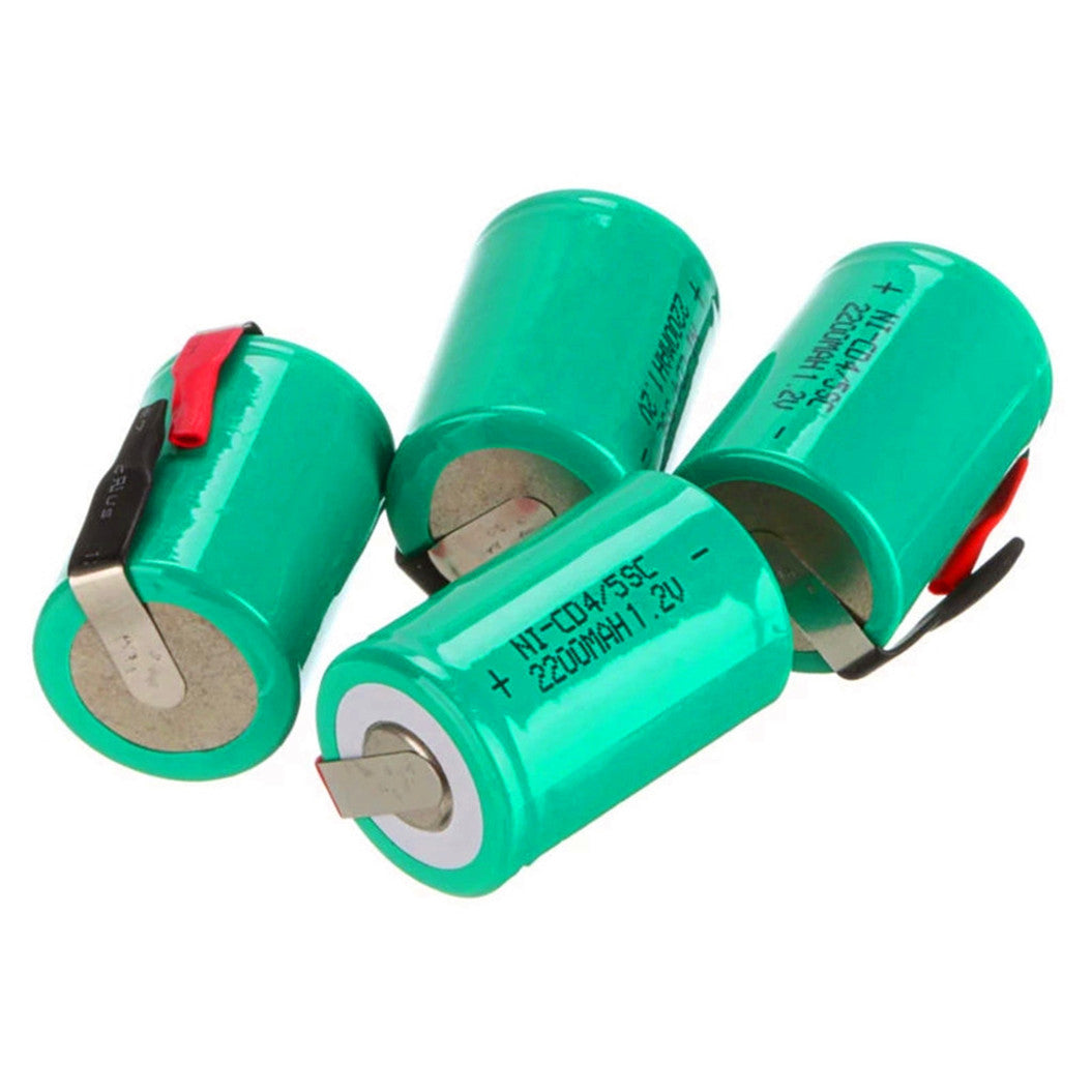 4 pieces 4 / 5SC NI CD battery 1.2V 2200mAh Sub C for DIY screwdriver drill torch SUBC