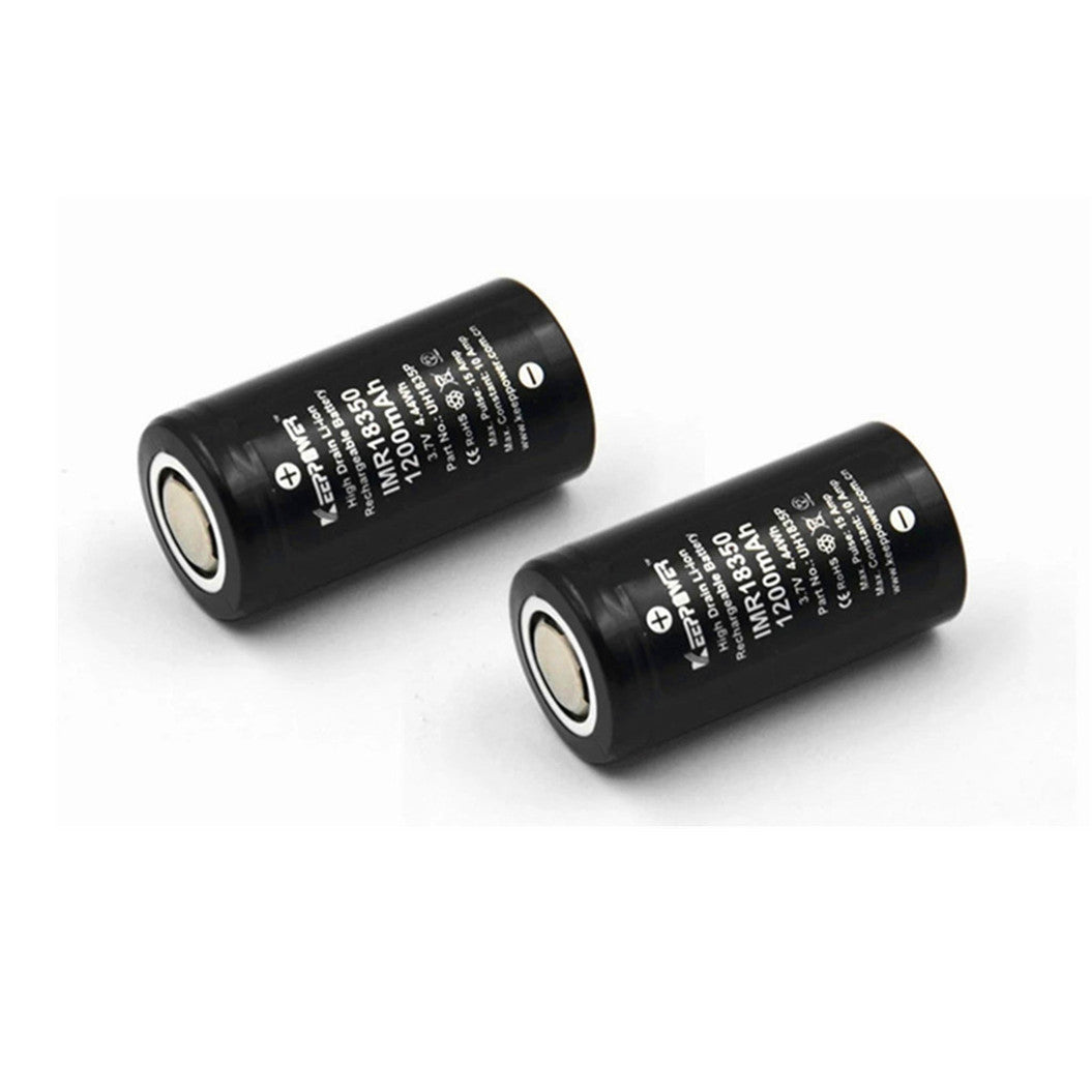 2개 IMR18350 IMR 18350 1200mAh uh1835p 리튬 이온 배터리 원래 배터리 대체 배송