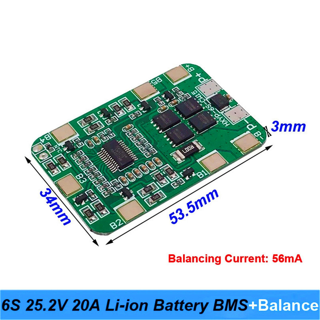 Carte de batterie au lithium 6S 25,2 V 20 A BMS avec tournevis de compensation 25 V et pack de batterie musculaire pour pistolets de massage 24 V