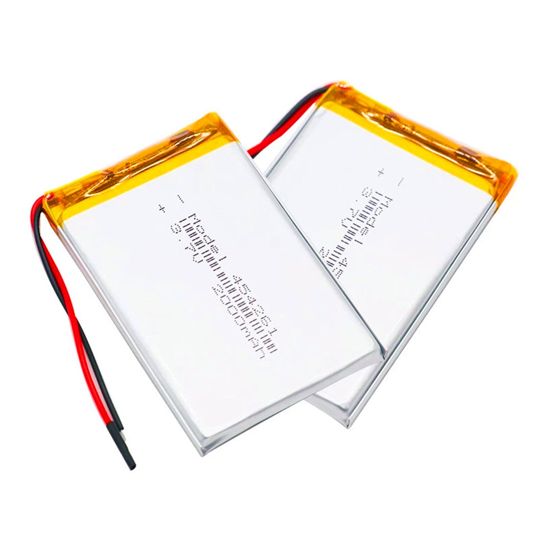 4 Peças Bateria Polímero 3.7V LiPo 454261 2000mAh para Consoles de Jogos, MP3, MP4, MP5, GPS