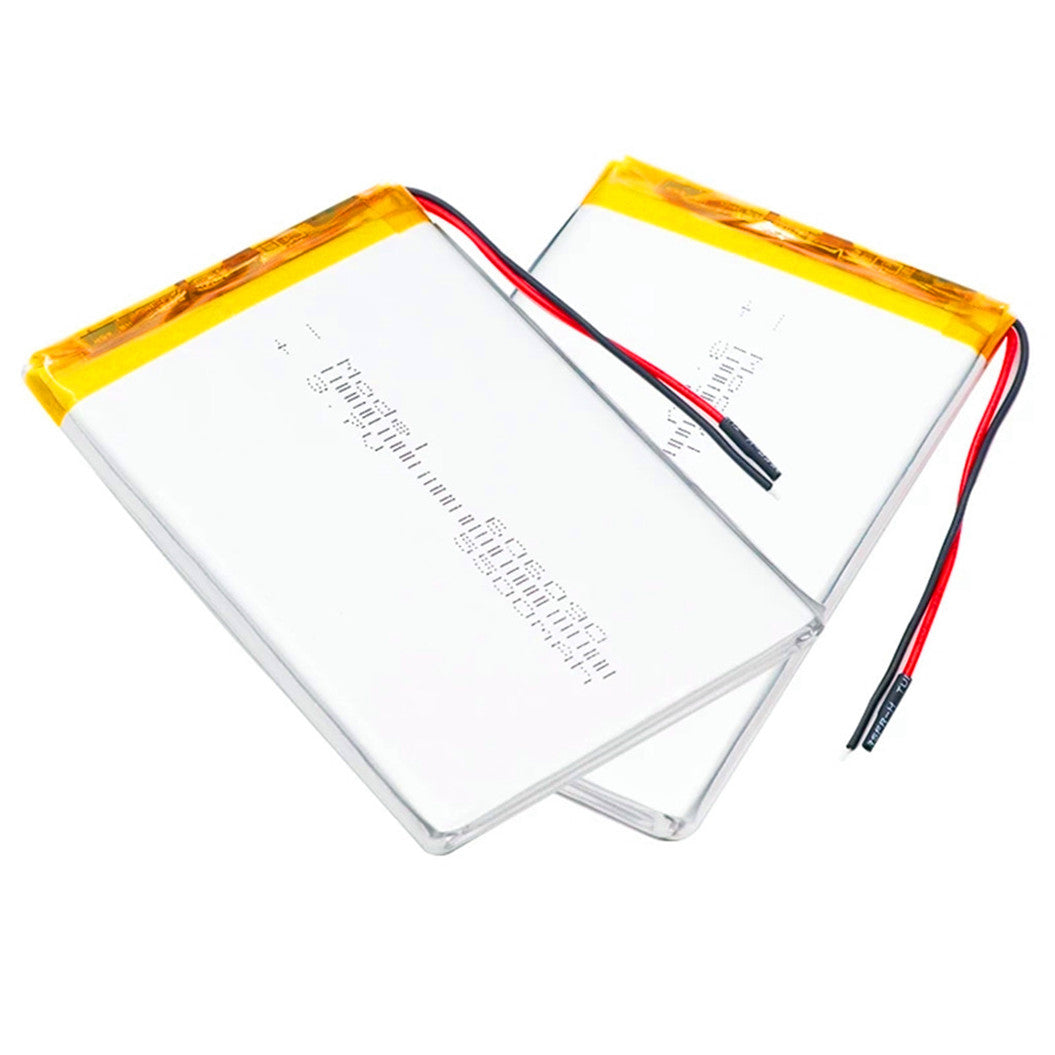 2 paquetes de batería de polímero de litio recargable 606090 de 3,7 V y 5500 mAh con módulo de carga de PCB protector