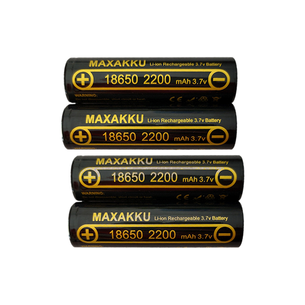 2pcs 18650 3.7V 2200mAh 리튬 배터리 버튼 탑 플래시라이트 헤드램프용