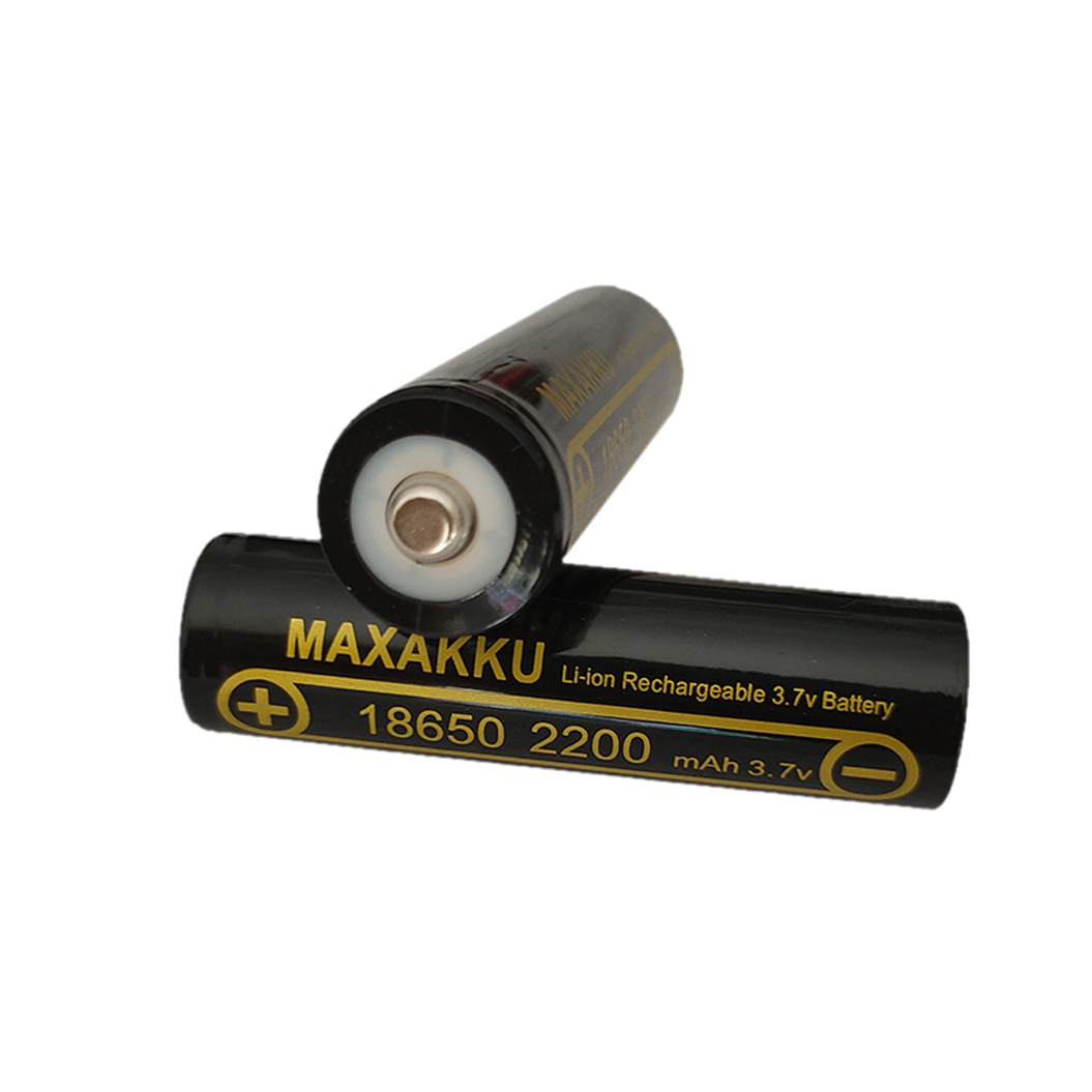 2pcs 18650 3.7V 2200mAh 리튬 배터리 버튼 탑 플래시라이트 헤드램프용
