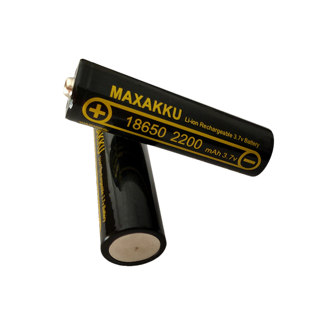 2pcs 18650 3.7V 2200mAh 리튬 배터리 버튼 탑 플래시라이트 헤드램프용