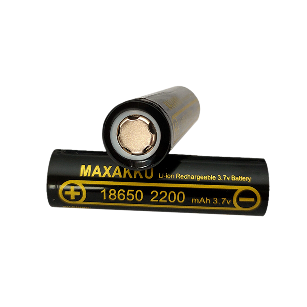 2pcs 18650 3.7V 2200mAh 리튬 배터리 버튼 탑 플래시라이트 헤드램프용