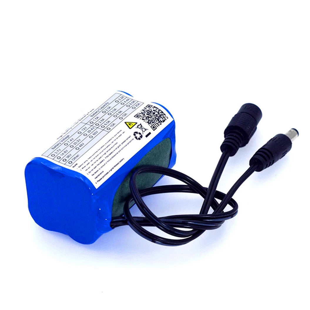 7.4V 5200mAh 8.4V 18650 Lithium Batterij voor Fietslamp, Koplamp - Speciaal voor DC 5.5x2.1MM