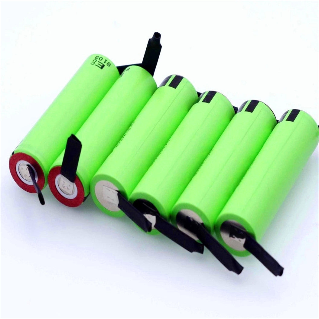 Lot de 10 batteries au lithium NCR18650B 3,7 V 3400 mAh 18650, batterie à feuille de nickel soudée