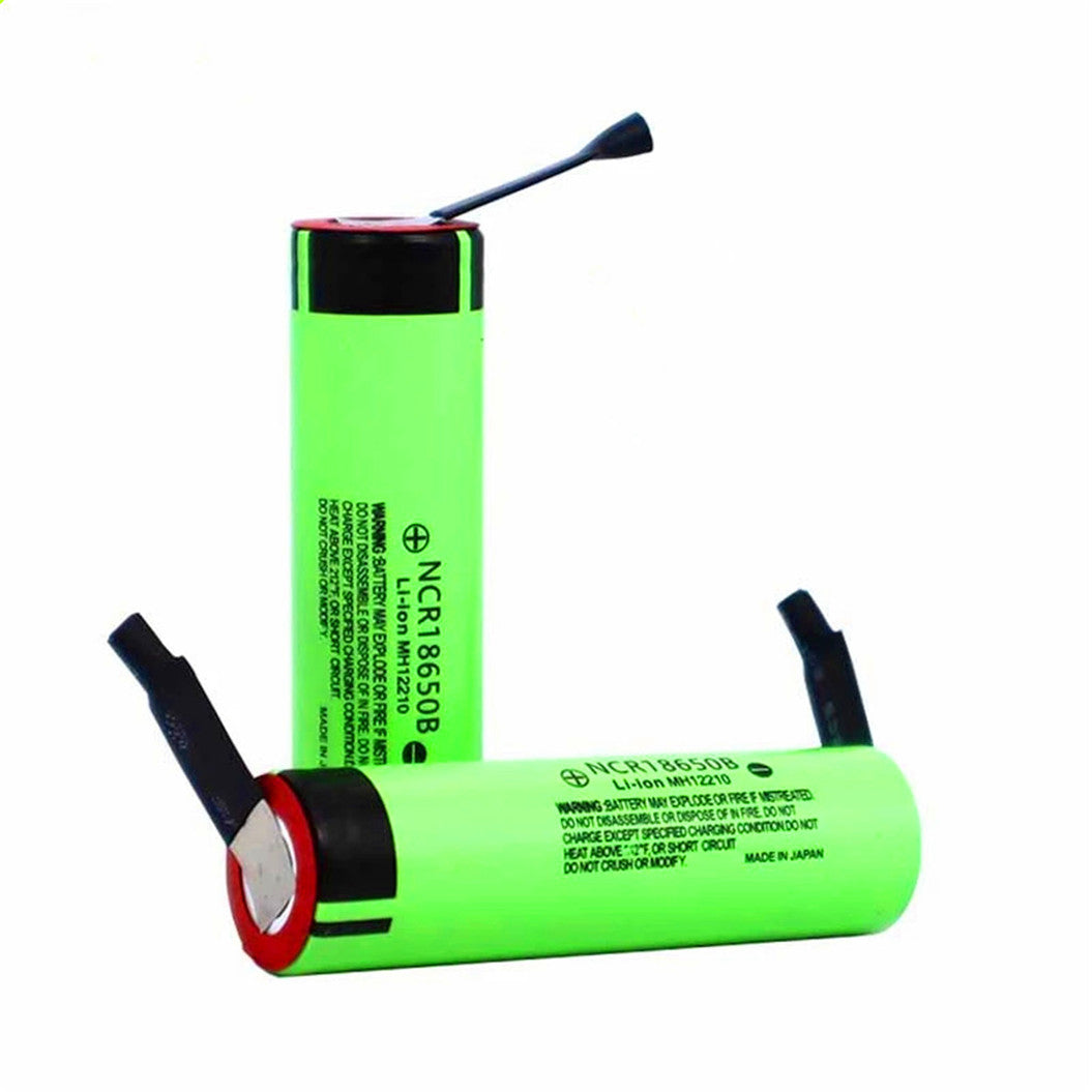 Lot de 10 batteries au lithium NCR18650B 3,7 V 3400 mAh 18650, batterie à feuille de nickel soudée
