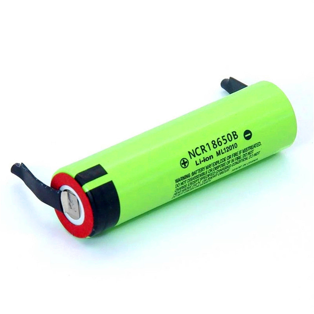 Lot de 10 batteries au lithium NCR18650B 3,7 V 3400 mAh 18650, batterie à feuille de nickel soudée