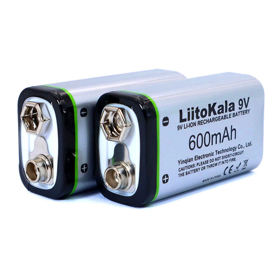 3PCS 600mAh 9V 리튬 이온 배터리 6F22 충전식 배터리 마이크 멀티미터 리모컨 장난감 온도 측정기