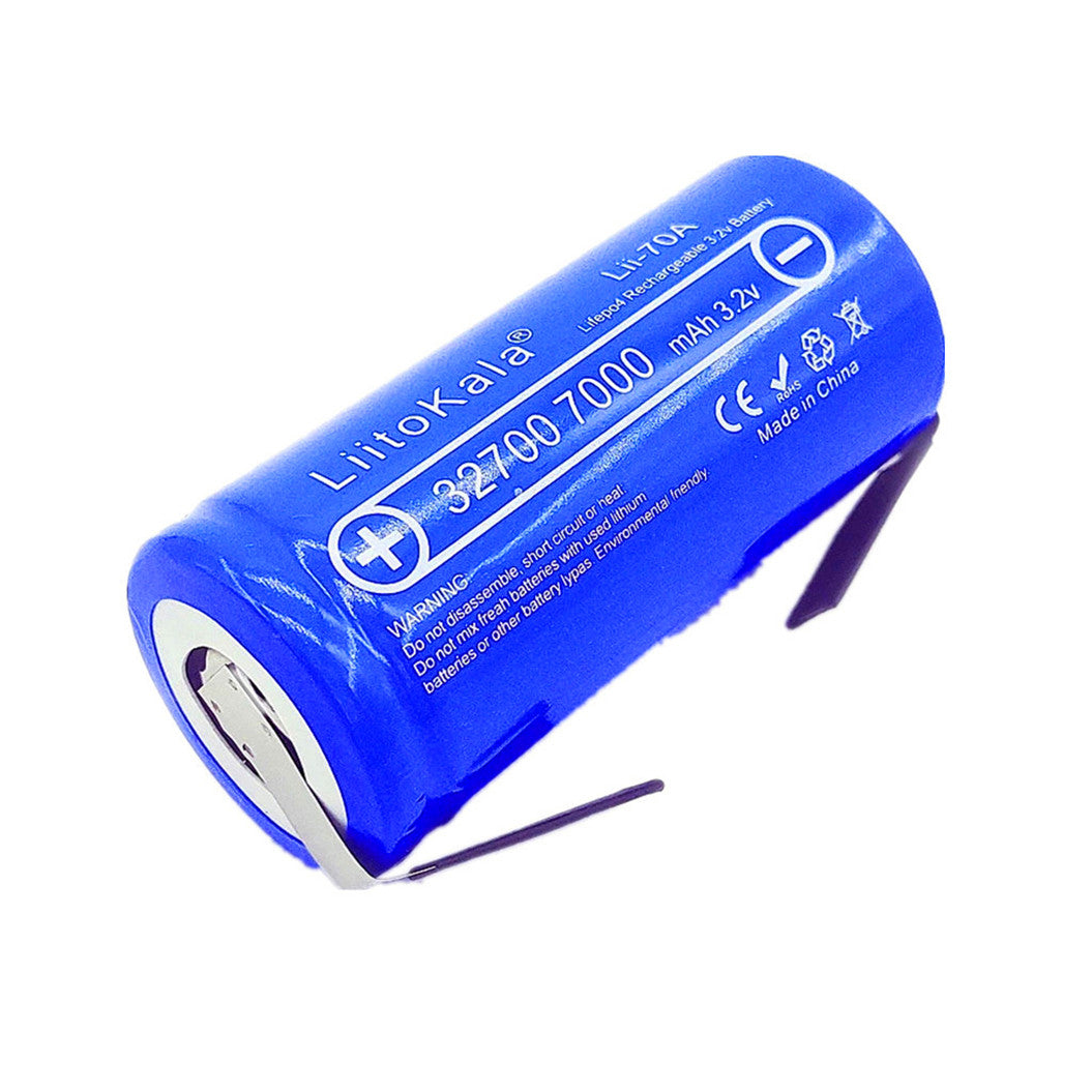 12 Peças Bateria Lii-70A 32700 LiFePO4 3.2V 7000mAh 33A 55A para Fornecimento de Energia Elétrica para Bicicletas com Folha de Níquel