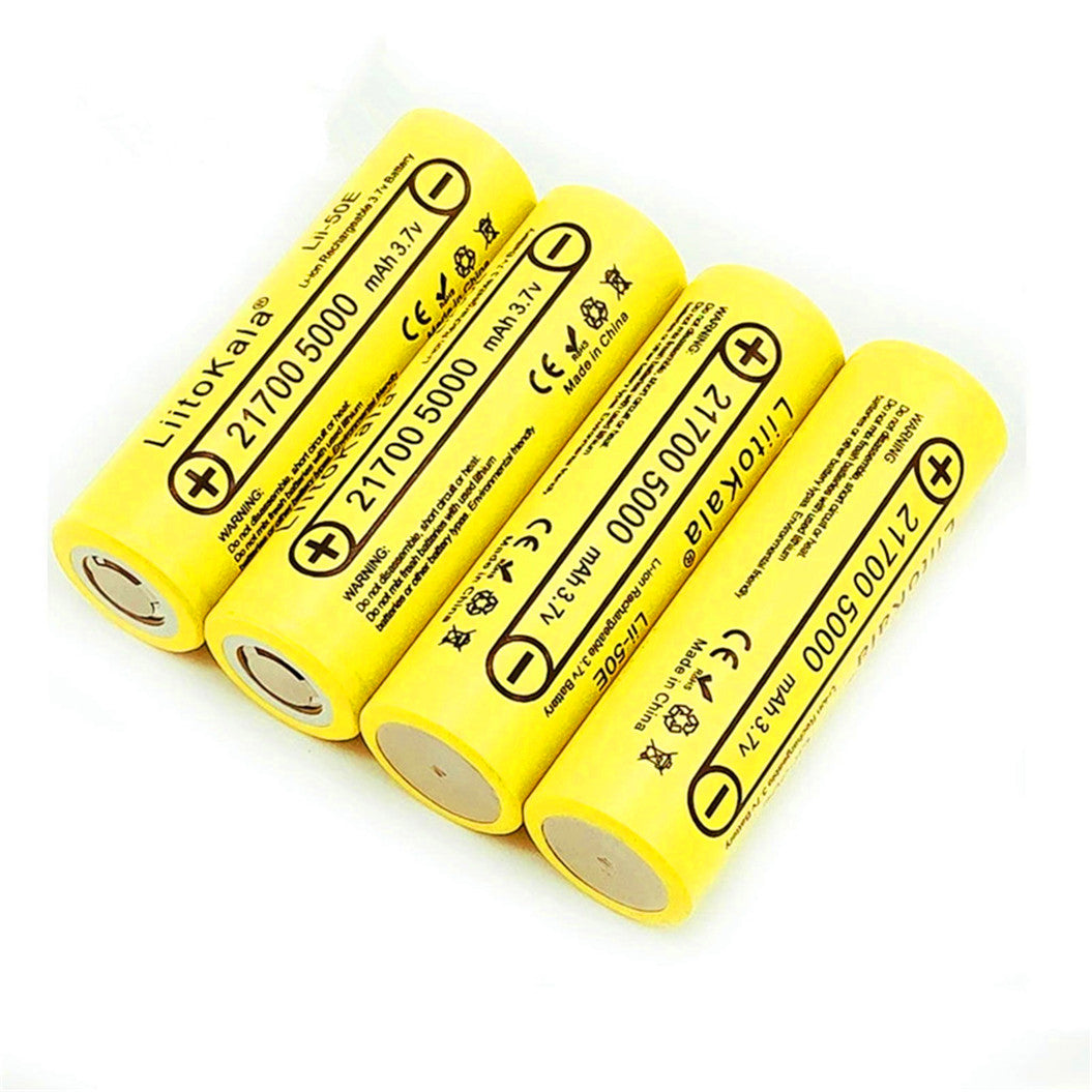 6 stuks 21700 4800 5000mAh lithium-nikkel batterij 3.7V 50E kit 3.7V 15A uitgang 5C ontlaadingssnelheid