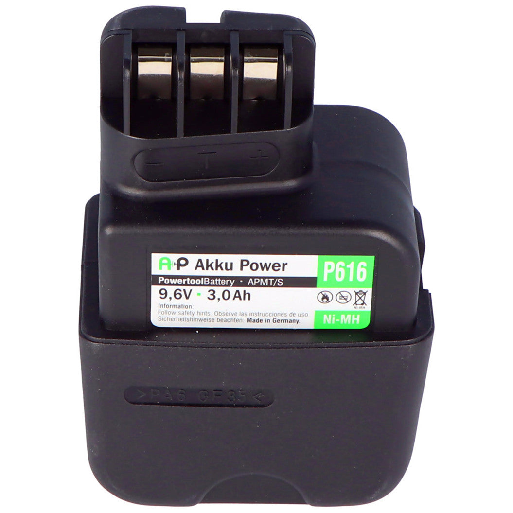 Batería NiMH de 9,6 V y 2,0 Ah para Metabo 630070 630072 63172