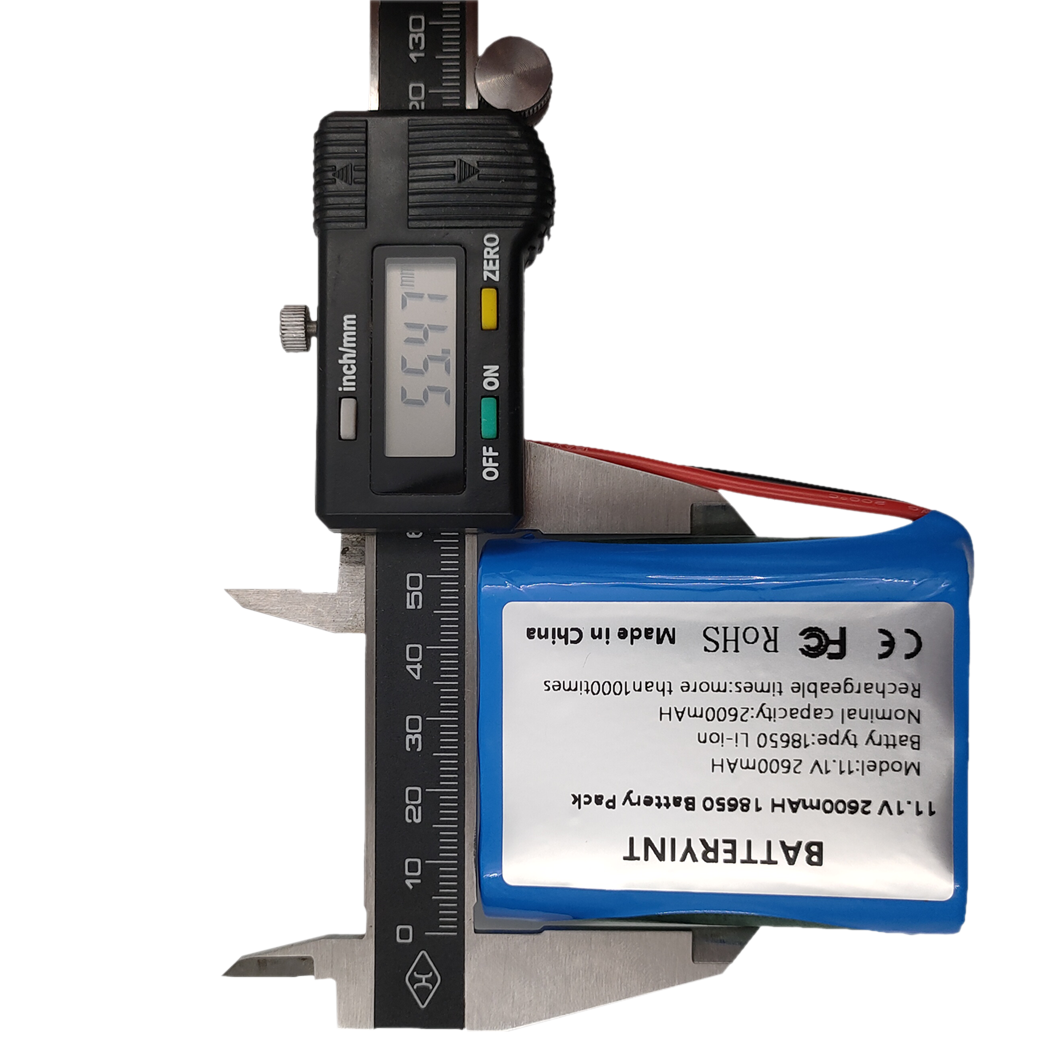 11.1V 2600mAh 3S1P 18650 充電式リチウムイオンバッテリー NTC、PCB、コネクタ付き