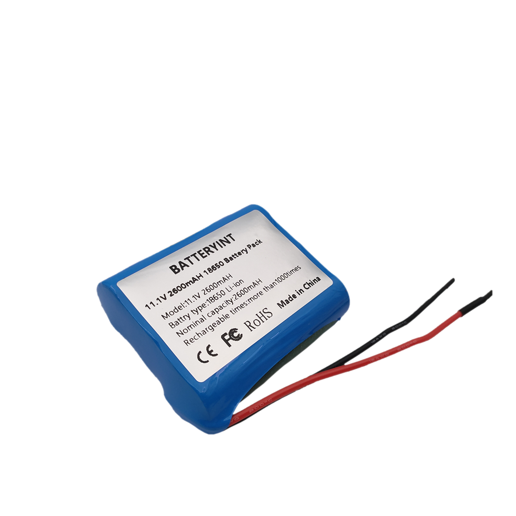 11.1V 2600mAh 3S1P 18650 充電式リチウムイオンバッテリー NTC、PCB、コネクタ付き