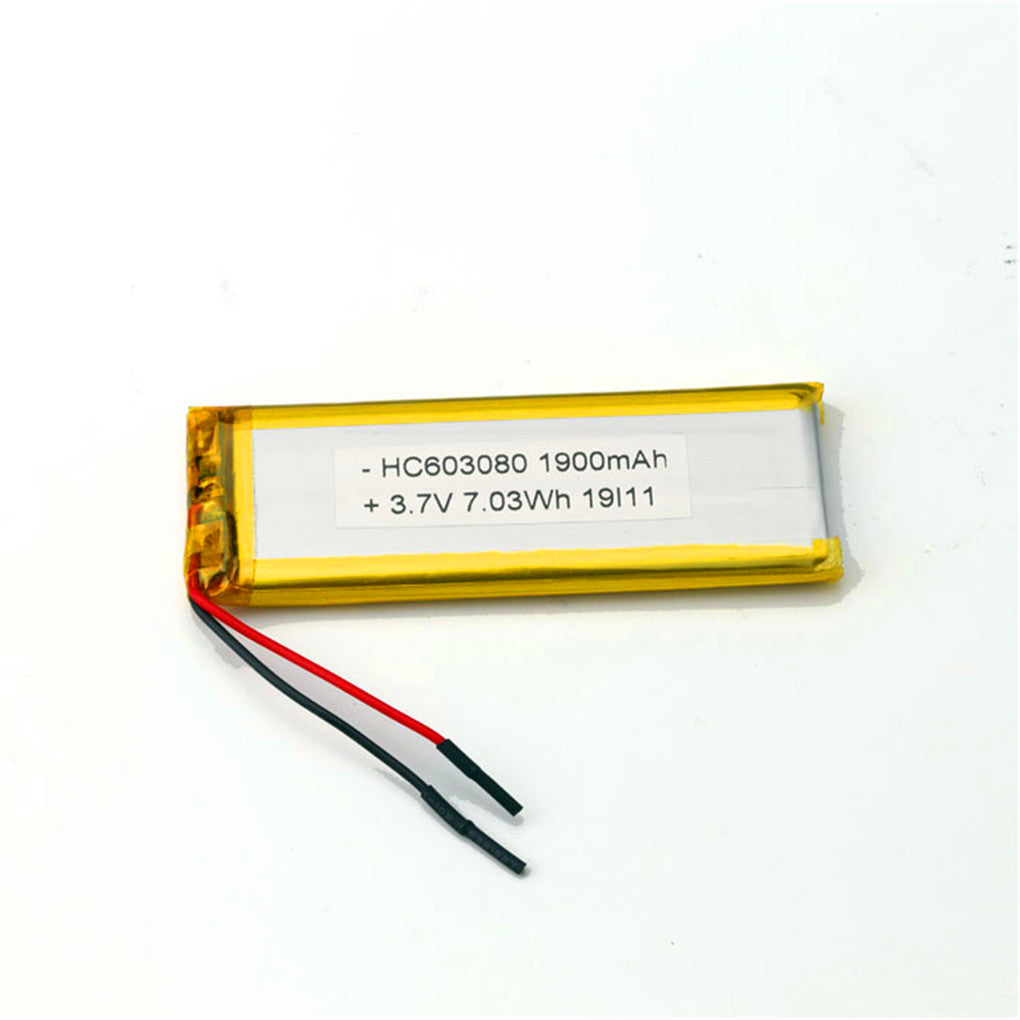 603080-1900mAh Puerta de seguridad Instrumento de seguridad Detector de metales de mano Localizador Producto para adultos Batería