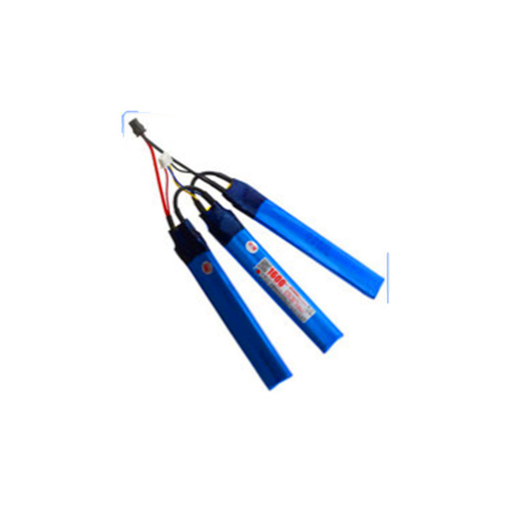 2 piezas de tripletes con conector SM de 1600 mAh, batería de polímero de energía de juguete de esponja suave de 11,1 V 6020122