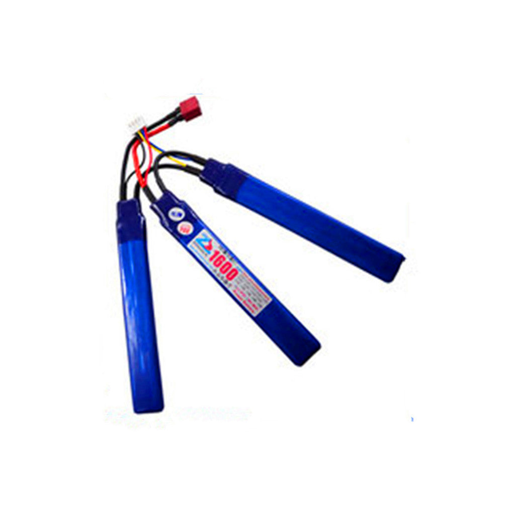 2PCS T-커넥터 트리플렛 1600mAh 스펀지 소프트 탄환 장난감 전력 폴리머 배터리 11.1V 6020122