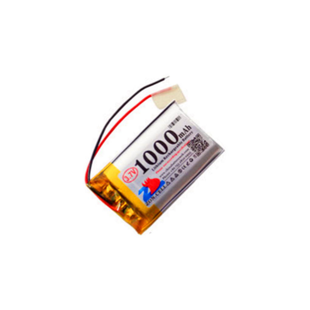 2개입 3.7V 1000mAh 소켓만 있고 플러그 없는 802540 폴리머 리튬 배터리
