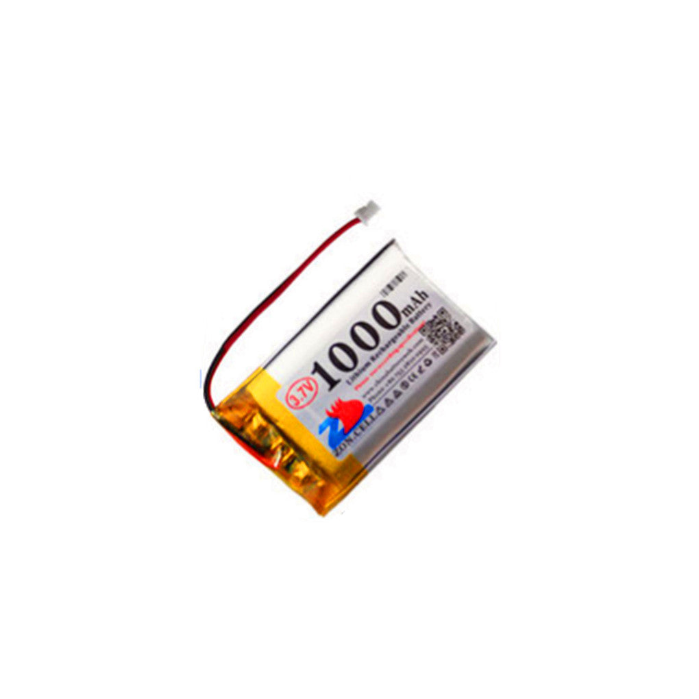 2개입 3.7V 1000mAh MX1.25 역방향 플러그 802540 폴리머 리튬 배터리