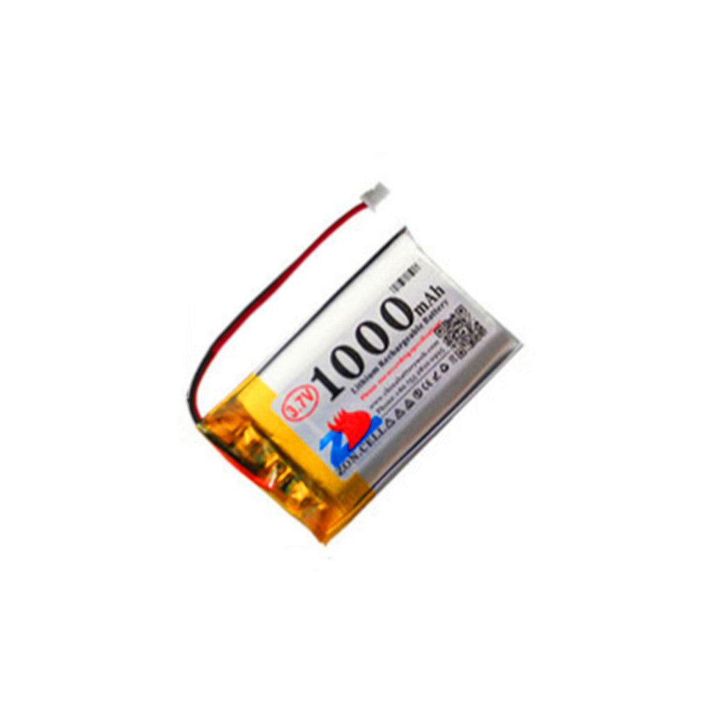 2개 3.7V 1000mAh MX1.25 정방향 플러그 802540 폴리머 리튬 배터리