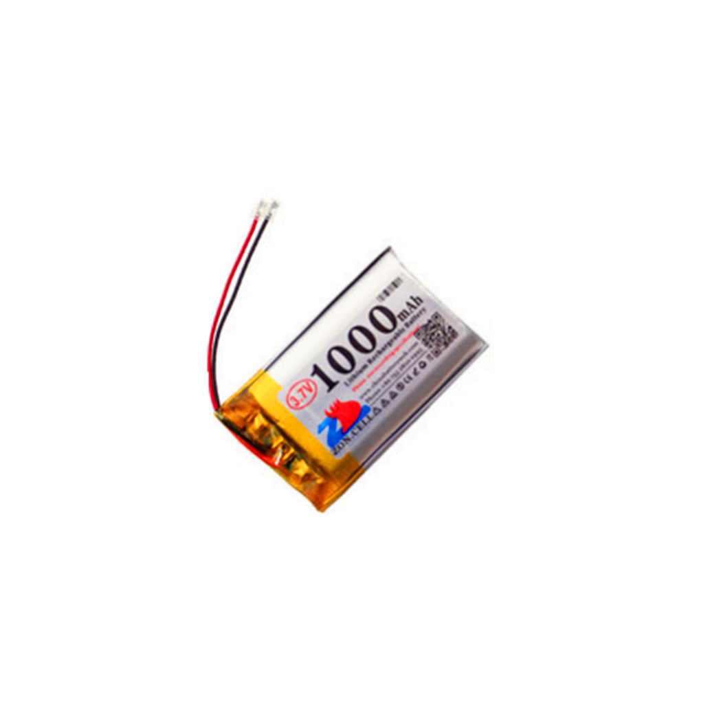 2개 3.7V 1000mAh 2.54 범용 플러그 802540 폴리머 리튬 배터리