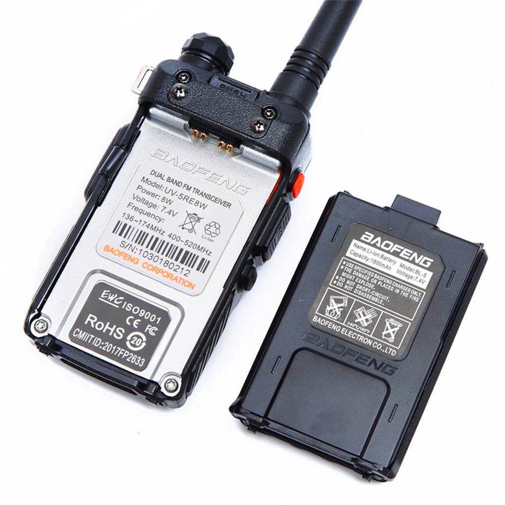 2 piezas Baofeng UV 5R BL 5 1800mah Batería Plus Compatible RT 5R RT5R walkie talkies UV5R