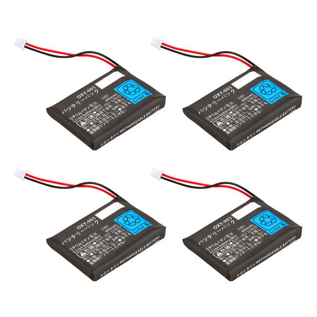 4 stuks 3.8V 460mAh batterij lithium-ion vervangingsset voor Nintendo GBM Game Boy Micro batterijen