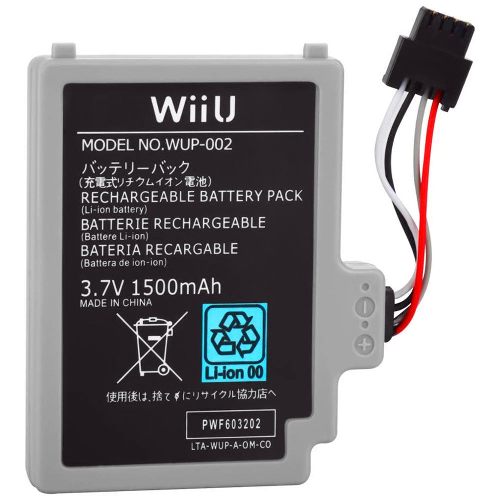 Bateria de Substituição Nova para Controle Gamepad Nintendo Wii U WUP-012