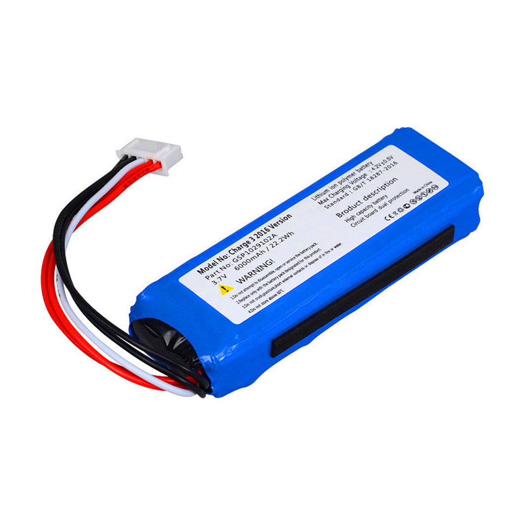 3.7V 6000mAh battery GSP1029102A for JBL Charge3 2016 version loudspeaker