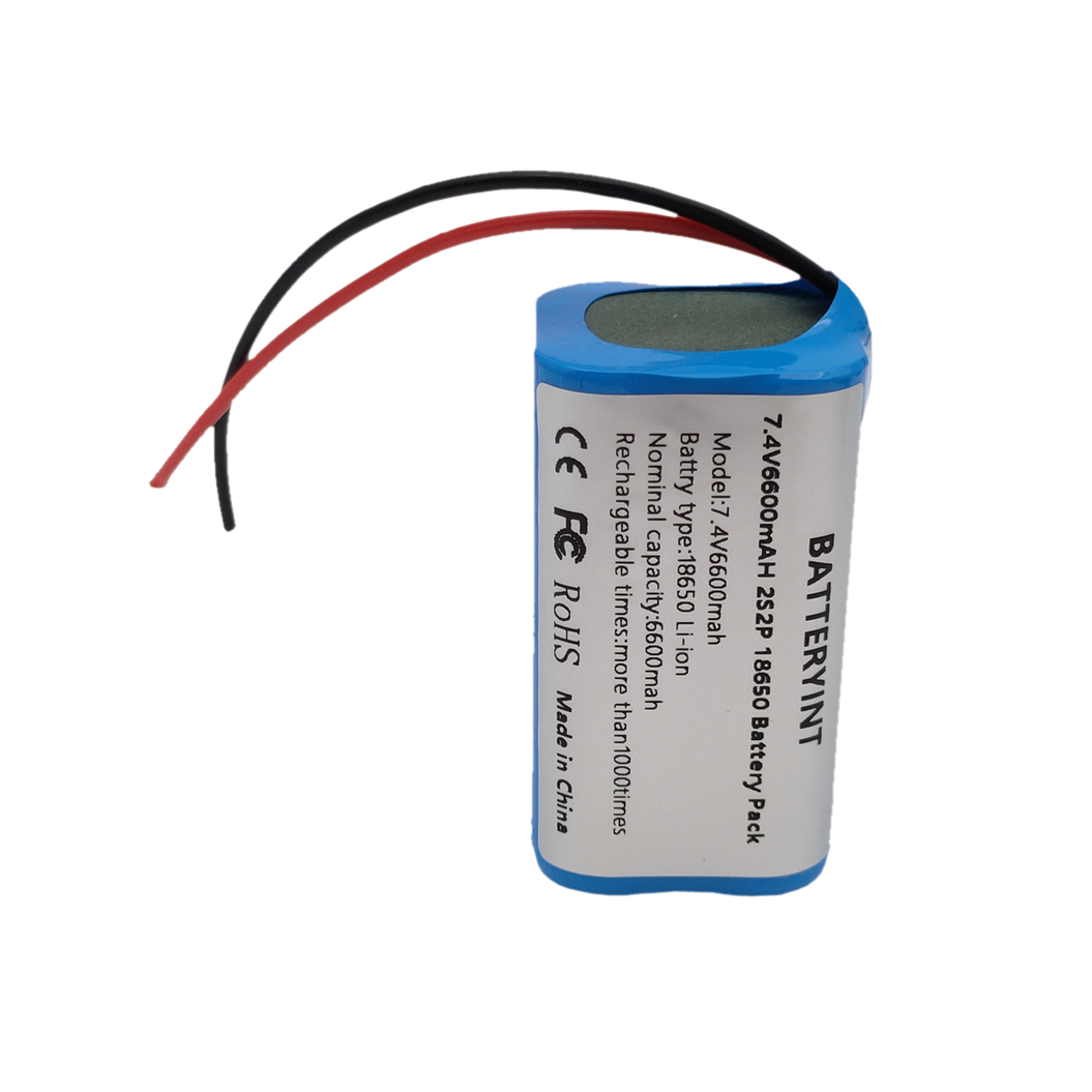 7.4V 6600mAh 2S2P 리튬 이온 배터리 - 앰프 스피커 및 전기 자전거용