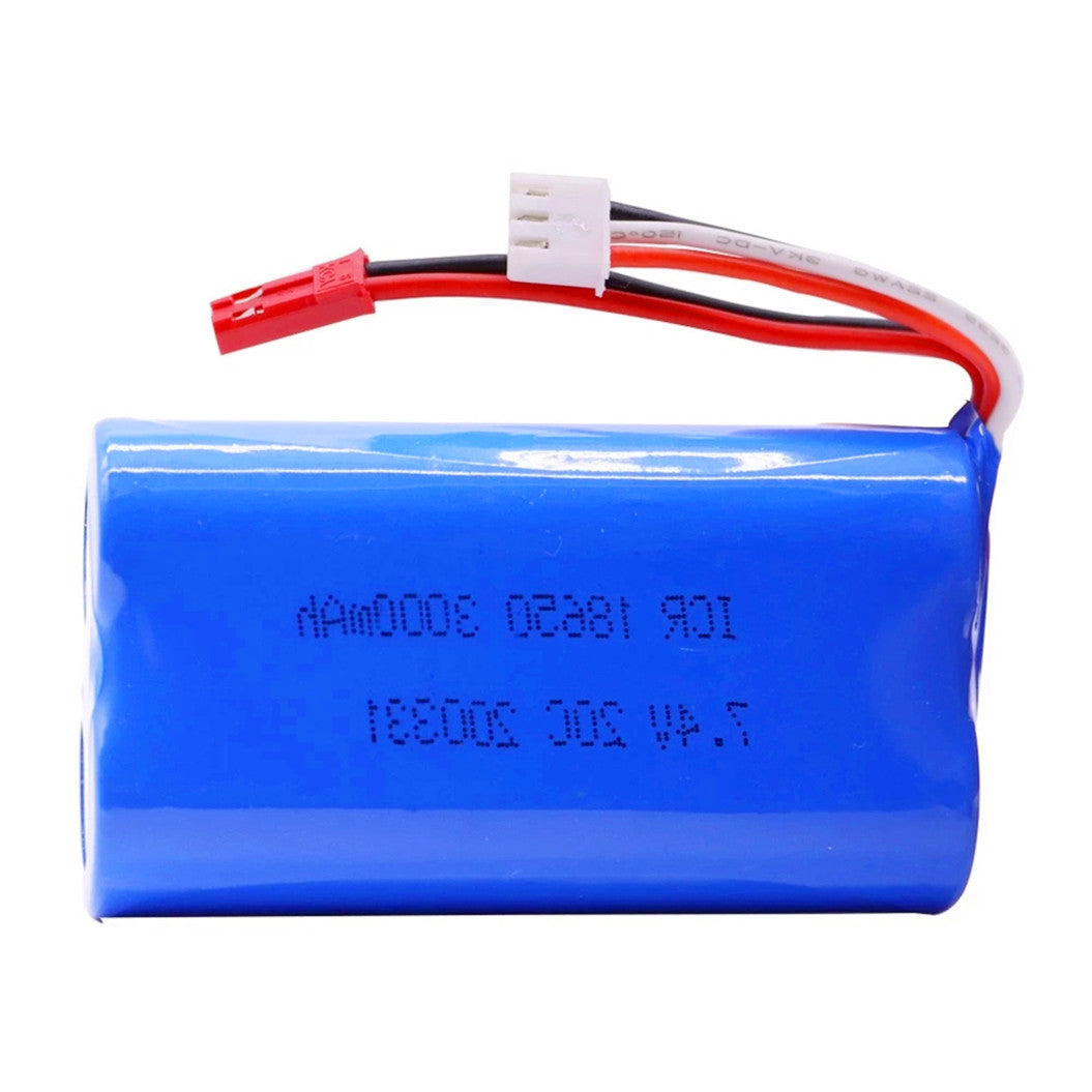 7.4V 3000mAh 2S 18650 LiPo バッテリー Udi U12A Syma S033g Q1 H100 H101 H102 H103 FT009 RCボート用モデルパーツ EL-2P / SM / JST / T コネクタ