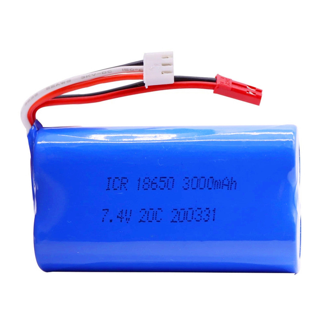 7.4V 3000mAh 2S 18650 LiPo バッテリー Udi U12A Syma S033g Q1 H100 H101 H102 H103 FT009 RCボート用モデルパーツ EL-2P / SM / JST / T コネクタ