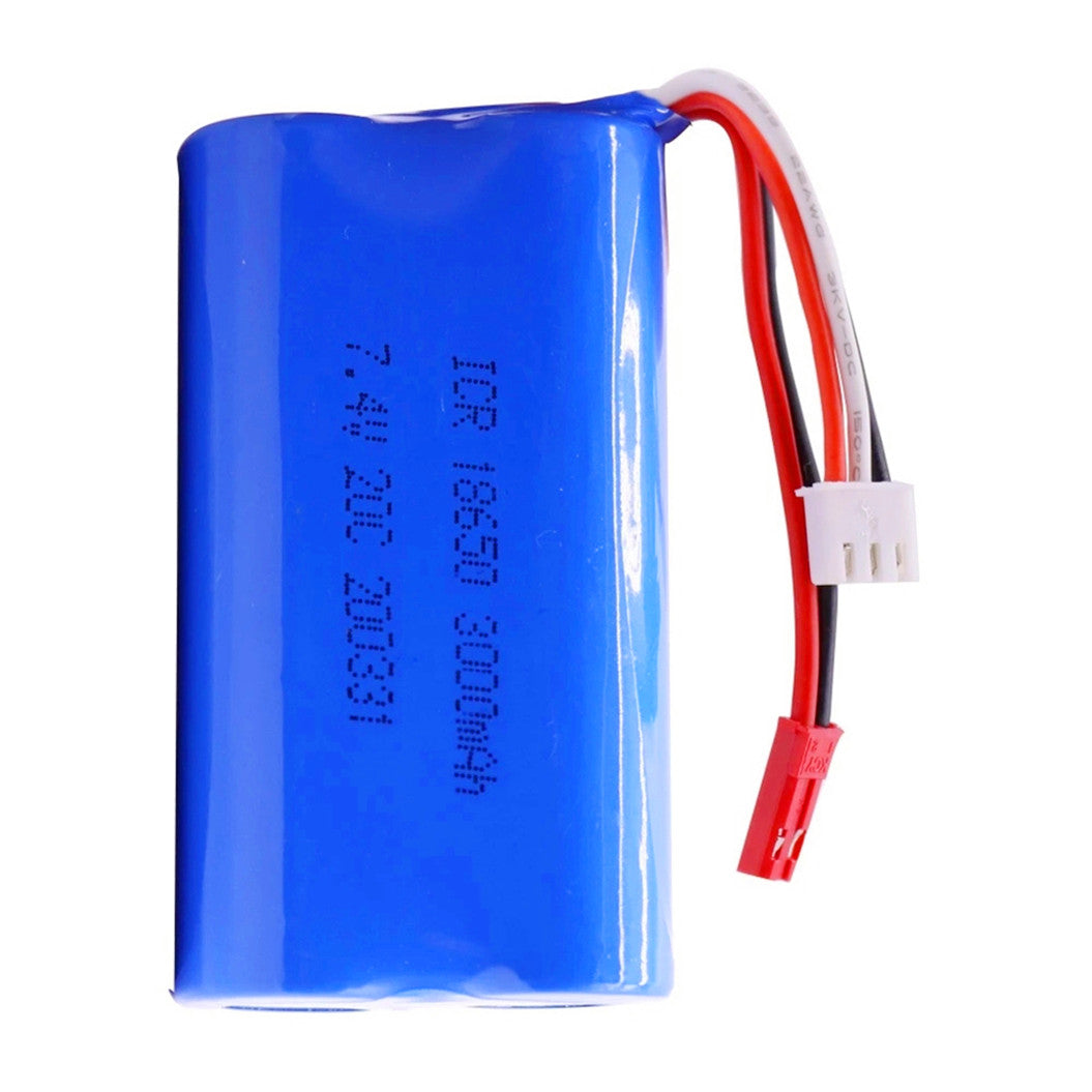 7.4V 3000mAh 2S 18650 LiPo バッテリー Udi U12A Syma S033g Q1 H100 H101 H102 H103 FT009 RCボート用モデルパーツ EL-2P / SM / JST / T コネクタ