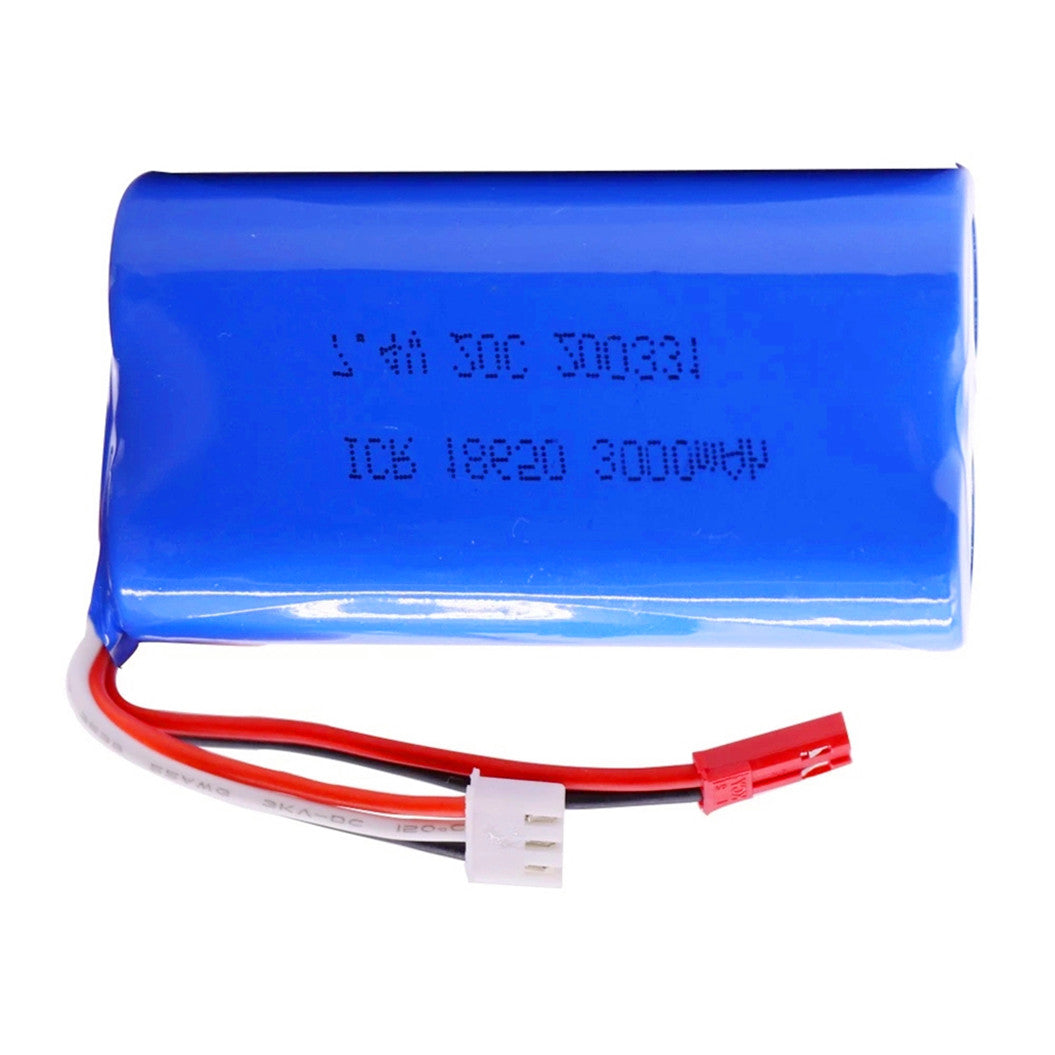 7.4V 3000mAh 2S 18650 LiPo バッテリー Udi U12A Syma S033g Q1 H100 H101 H102 H103 FT009 RCボート用モデルパーツ EL-2P / SM / JST / T コネクタ