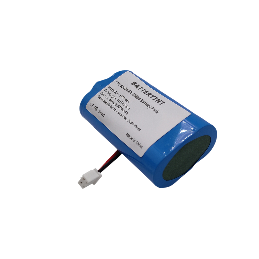 2 Stuks 3.7V 18650 Lithium Batterijpakketten 5200mAh Oplaadbare Batterij voor Vislamp LED Bluetooth Speaker XH-2P Connector