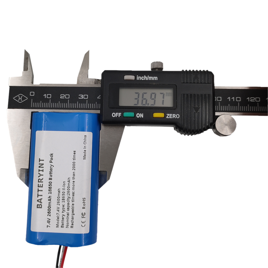NTC Protection 7.4v 18650 2s1p 2600mAh Battery Pack With Pcb And Connector