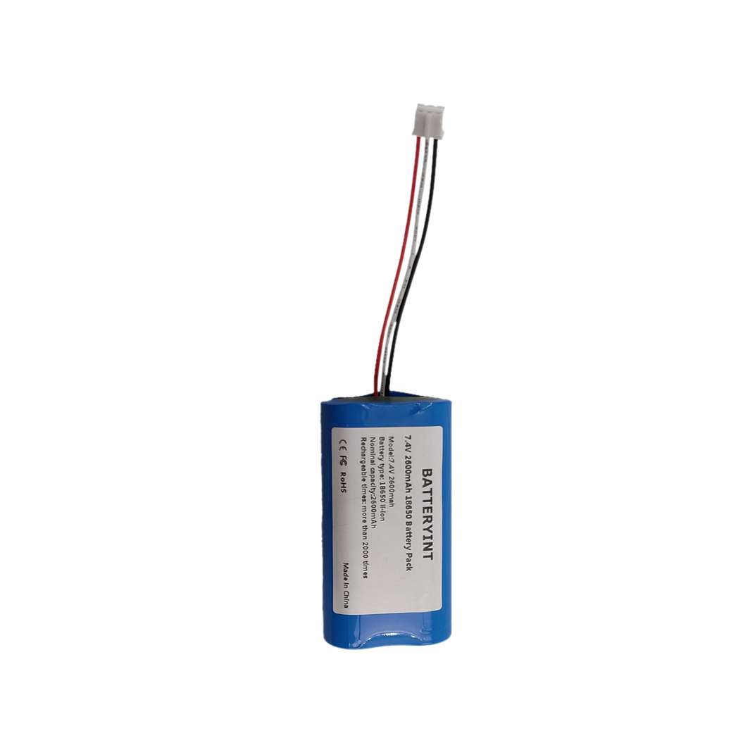NTC 보호 7.4V 18650 2S1P 2600mAh 배터리 팩 PCB 및 커넥터 포함