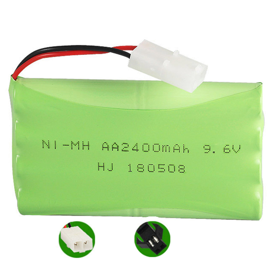 9.6V 2400mAh AA Ni-MH 충전식 배터리 SM/KET-2P 커넥터 포함 RC 장난감용, 자동차, 탱크, 로봇, 보트용