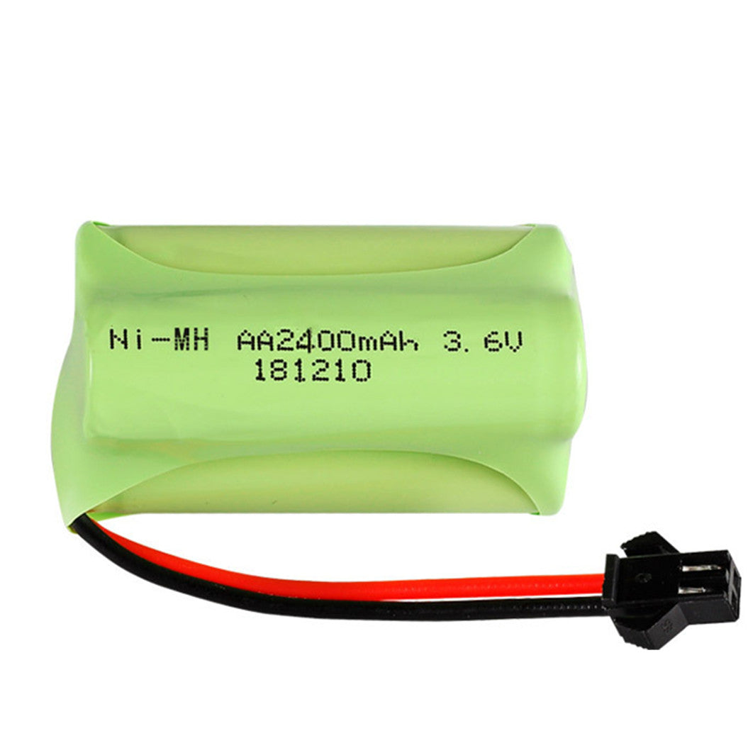3.6V 2400mAh AA NiMH 충전식 배터리 SM/KET-2P 커넥터 포함 RC 장난감, 자동차, 탱크, 로봇, 보트용
