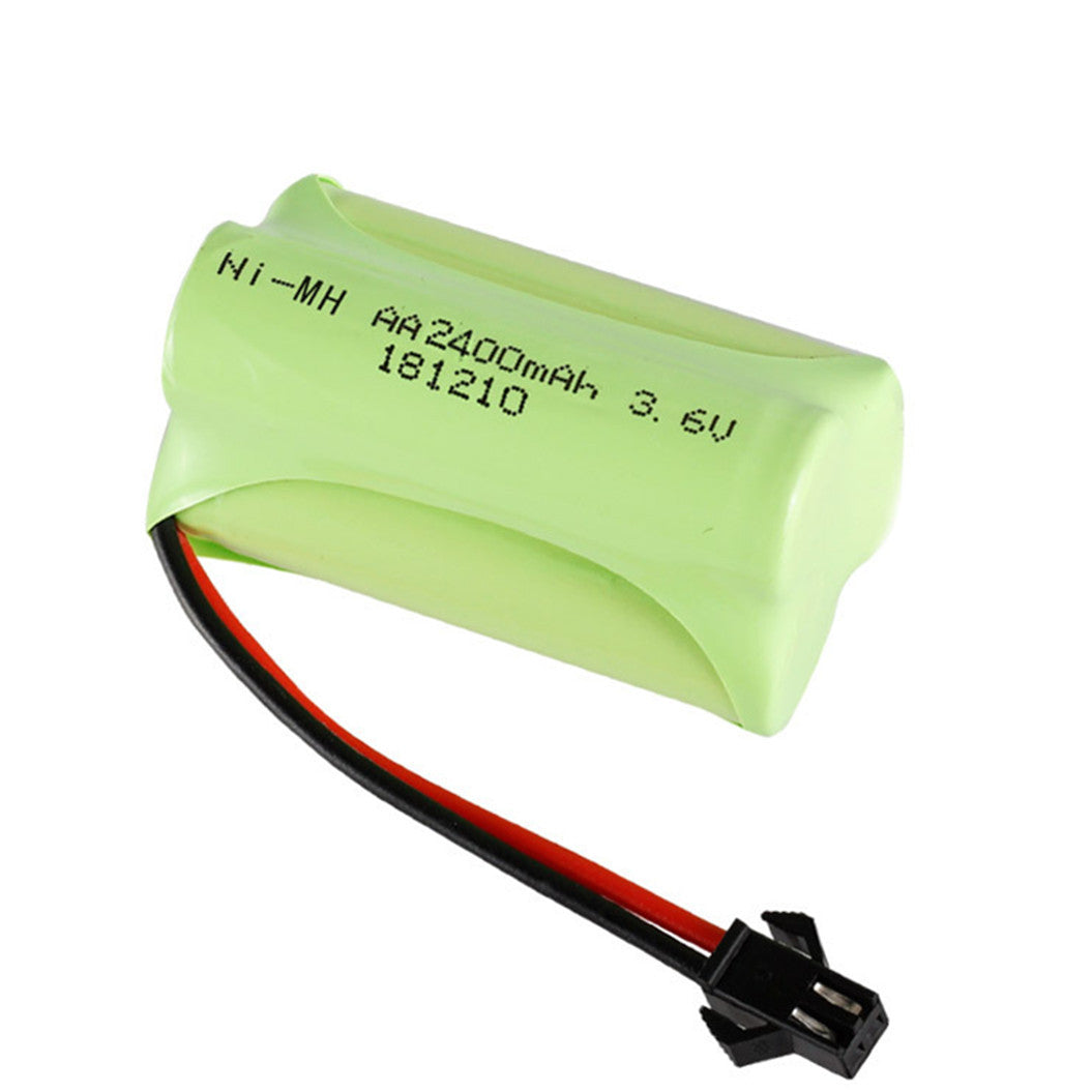 3.6V 2400mAh AA NiMH 충전식 배터리 SM/KET-2P 커넥터 포함 RC 장난감, 자동차, 탱크, 로봇, 보트용
